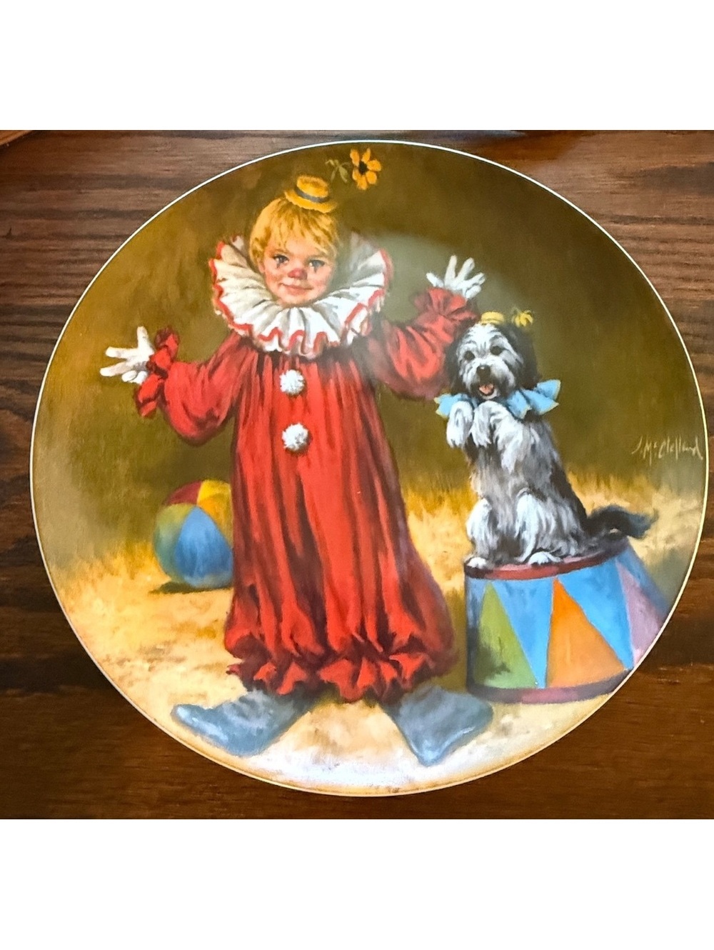 Tommy the Clown Decorative Collector's Plate by John McClelland, 1982